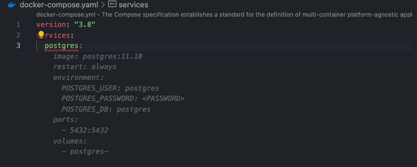 Tabby VS Code 插件补全 Docker Compose 配置